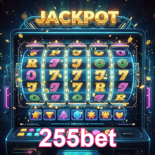 Imagem de caça-níqueis do 255bet, site de apostas, com cores vibrantes e símbolos de jogos de cassino.